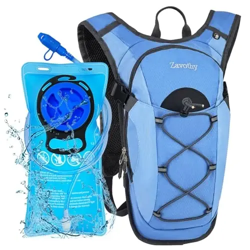 Zavothy Hydration Backpack 2L Hydration Bladder bilan Yurish uchun suvli ryukzak Yugurish Velosipedda yurish uchun gidratsiya to'plami 