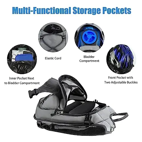 Zavothy Hydration Backpack with 2L Hydration Bladder Water Backpack for Hiking Hydration Pack for Running Cycling Hiking - 4