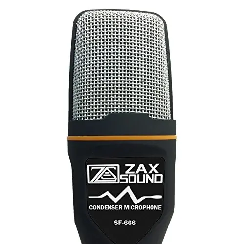 ZaxSound Professional Cardioid Kondenser Mikrofon Tripod Stand bilan PC, Laptop, iPhone, iPad, Android Telefonlar, Planshetlar, Xbox va YouTube Yozuvi uchun, Qora - 2