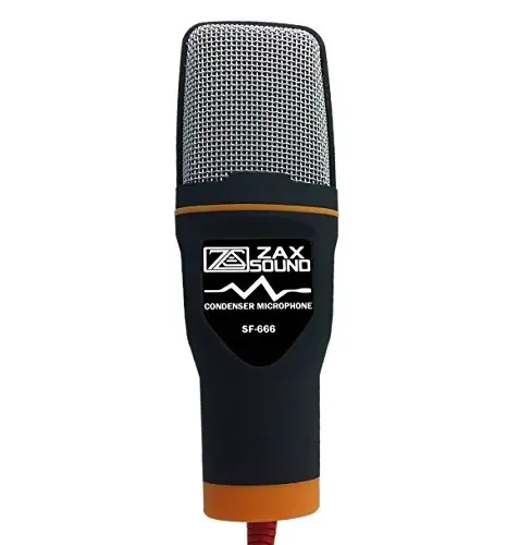 ZaxSound Professional Cardioid Kondenser Mikrofon Tripod Stand bilan PC, Laptop, iPhone, iPad, Android Telefonlar, Planshetlar, Xbox va YouTube Yozuvi uchun, Qora - 3