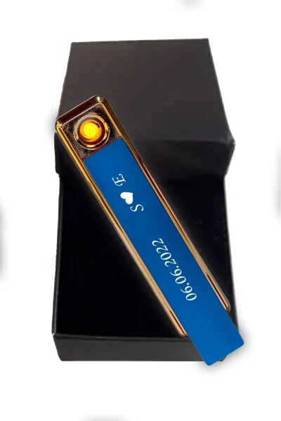 Зажигалка электронная USB с сенсорным управлением, с гравировкой имени, перезаряжаемая - Modazone