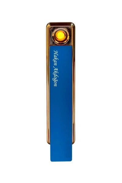 Зажигалка электронная USB с сенсорным управлением, с гравировкой имени, перезаряжаемая - 5