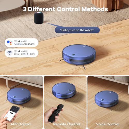 ZCWA Robot Vacuum and Mop Combo, 2 in 1 Mopping Robotic Vacuum with WiFi/App, Robotic Vacuum Cleaner, Schedule Settings, Self-Charging, Ideal for Hard Floor, Pet Hair and Low Pile Carpet - 3