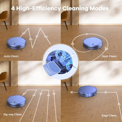 ZCWA Robot Vacuum and Mop Combo, 2 in 1 Mopping Robotic Vacuum with WiFi/App, Robotic Vacuum Cleaner, Schedule Settings, Self-Charging, Ideal for Hard Floor, Pet Hair and Low Pile Carpet - 4