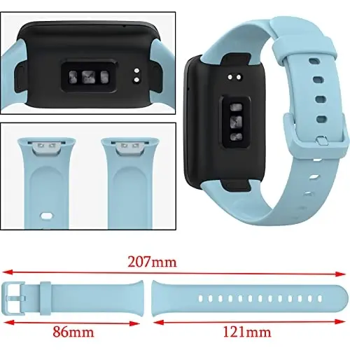 Z.DuDuZAZA 7 Pack Wristbands Compatible for Xiaomi Mi Band 7 Pro Straps Replacement TPU Silicone Watch Band Adjustable & Colorful Compatible for Xiaomi Smart Band 7 Pro Bands - 4
