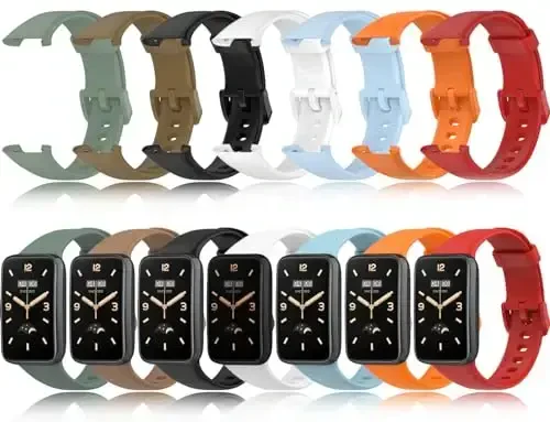 Z.DuDuZAZA 7 Pack Wristbands Compatible for Xiaomi Mi Band 7 Pro Straps Replacement TPU Silicone Watch Band Adjustable & Colorful Compatible for Xiaomi Smart Band 7 Pro Bands - Z.DUDUZAZA