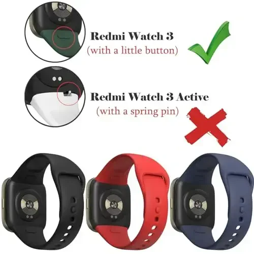 Z.DuDuZAZA Bands for Xiaomi Redmi Watch 3 Active/Redmi Watch 3 Straps for Women Men, 12 Pack Soft Silicone Strap Replacement Wristbands Compatible with Xiaomi Watch 3/Watch 3 Active - 2