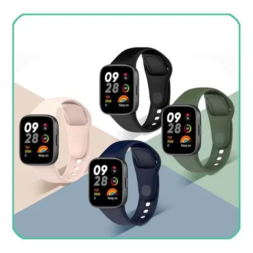Z.DuDuZAZA Bands for Xiaomi Redmi Watch 3 Active/Redmi Watch 3 Straps for Women Men, 12 Pack Soft Silicone Strap Replacement Wristbands Compatible with Xiaomi Watch 3/Watch 3 Active - 5