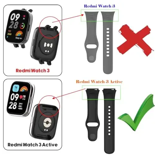 Z.DuDuZAZA Bands for Xiaomi Redmi Watch 3 Active/Redmi Watch 3 Women Men uchun tasmalar, 12 dona Yumshoq silikon tasmali bilakuzuklar Xiaomi Watch 3/Watch 3 Active bilan mos keladi - 3