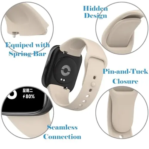 Z.DuDuZAZA Bands for Xiaomi Redmi Watch 3 Active/Redmi Watch 3 Women Men uchun tasmalar, 12 dona Yumshoq silikon tasmali bilakuzuklar Xiaomi Watch 3/Watch 3 Active bilan mos keladi - 2