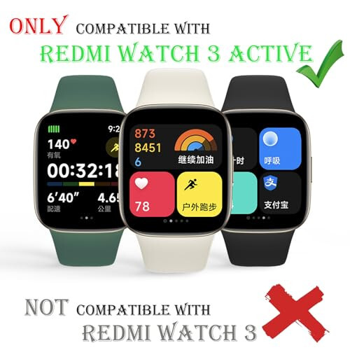 Z.DuDuZAZA Xiaomi Redmi Watch 3 Active/Redmi Watch 3 uchun tasmalar, ayollar va erkaklar uchun Redmi Watch 3 tasmalari, 12 dona yumshoq silikon tasma almashtirish bilaguzuklari Xiaomi Watch 3/Watch 3 Active bilan mos keladi - 3