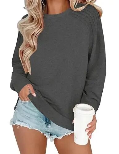 Zeagoo Tunic Sweatshirts for Women Crewneck Lightweight Sweaters Raglan Long Sleeve Shirts Spring Fashion Tops 2026 - Zeagoo