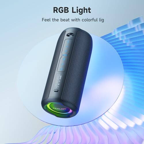 ZEALOT Ko'chma Bluetooth Karnay, Simsiz Bluetooth Karnay, Tashqi Su o'tkazmaydigan Karnay, IPX6, 40W Baland Stereo Ovoz Chuqur Bass, Uzoq O'ynash Vaqti, USB/TF/AUX, Telefon uchun Karnay, Plyaj, Piyoda yurish - Qora - 7