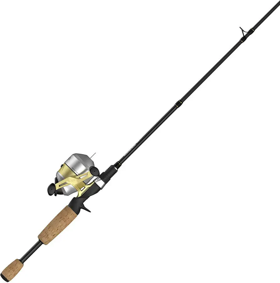 Zebco 33 Gold Spincast Reel and Fishing Rod Combo, 6-Foot Rod, Size 30 Reel, Silver/Gold - 6
