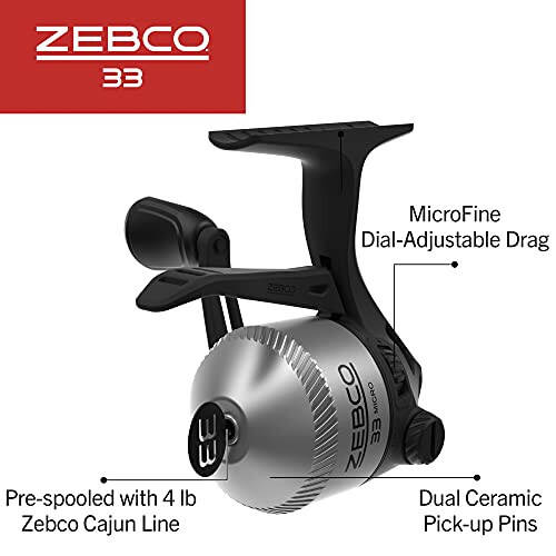 Zebco 33 Spincast Balıkçılık Makarası, Hızlı Ayarlanabilir Tersine Dönme Önleyici, Isırık Uyarısı, Düzgün Kadranlı Ayarlanabilir Sürükleme, Hafif Grafit Gövdeyle Güçlü Tüm Metal Dişliler - 3