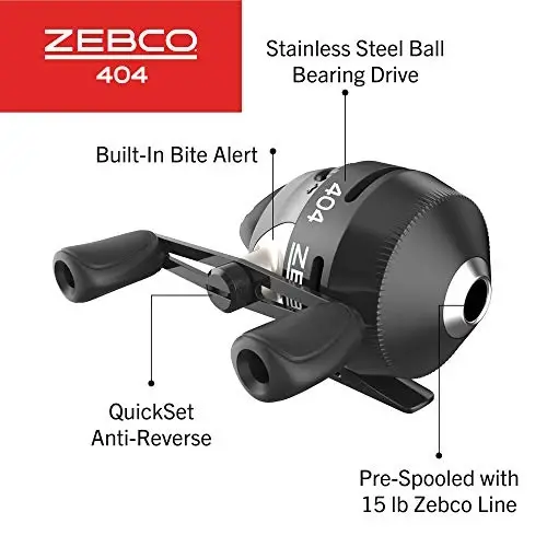 Zebco 404 Spincast Fishing Reel, - 3