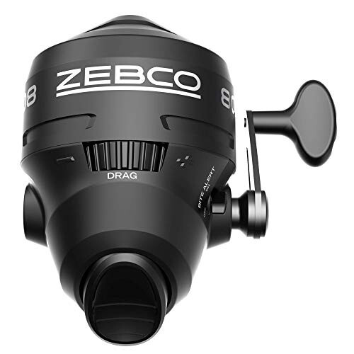 Zebco 808 Spincast Balıkçılık Makarası, Güçlü Tamamen Metal Dişliler, Hızlı Ayarlanabilir Tersine Çevrilme Önleyici ve Isırık Uyarısı, 20 Libralık Zebco Balıkçılık İpiyle Önceden Sarılı, Midye Kabuğu Ambalaj, Siyah - 1