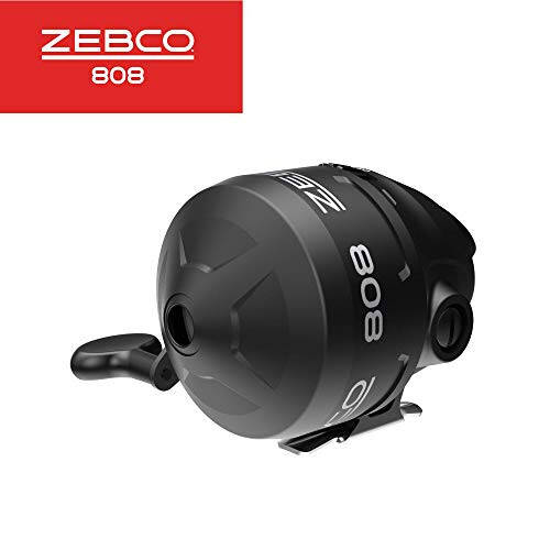 Zebco 808 Spincast Balıkçılık Makarası, Güçlü Tamamen Metal Dişliler, Hızlı Ayarlanabilir Tersine Çevrilme Önleyici ve Isırık Uyarısı, 20 Libralık Zebco Balıkçılık İpiyle Önceden Sarılı, Midye Kabuğu Ambalaj, Siyah - 4