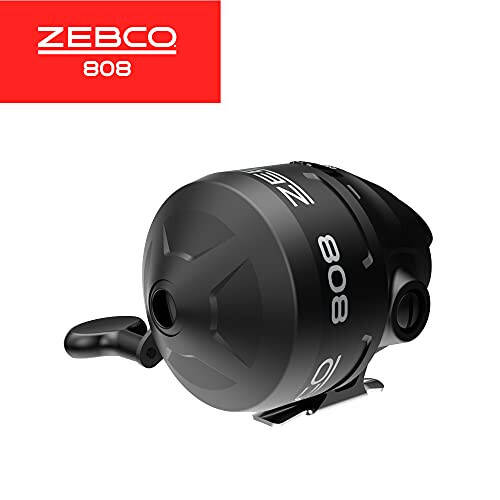 Zebco 808 Spincast Balıkçılık Makarası, Güçlü Tüm Metal Dişliler, Hızlı Ayarlanabilir Tersine Çevrilme Önleyici ve Isırık Alarmı, 20 Pound Zebco Balıkçılık Misinası ile Önceden Sarılı, Siyah - 4