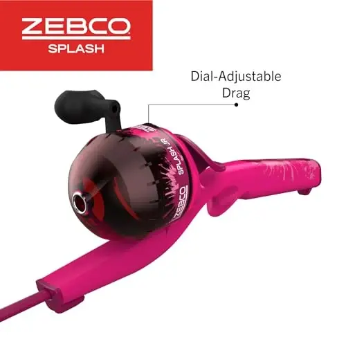 Zebco Youth 29-Inch Floating Spincast Reel and Fishing Rod Combo, Size 20 Reel, Pre-Spooled with 6-Pound Cajun Line - 10