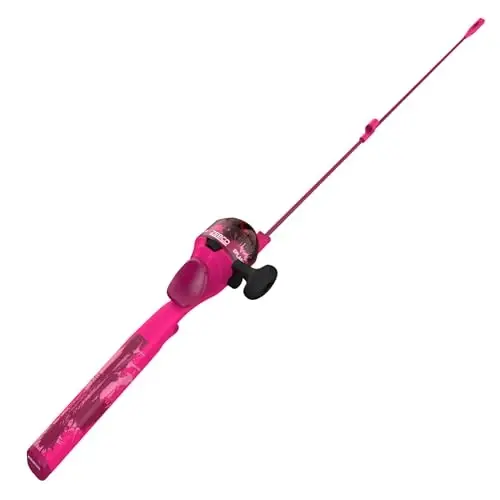 Zebco Youth 29-Inch Floating Spincast Reel and Fishing Rod Combo, Size 20 Reel, Pre-Spooled with 6-Pound Cajun Line 