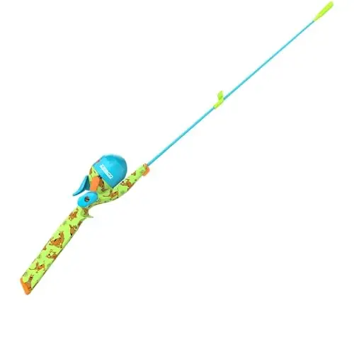 Zebco Youth 29-Inch Floating Spincast Reel and Fishing Rod Combo, Size 20 Reel, Pre-Spooled with 6-Pound Cajun Line - MODAZONE