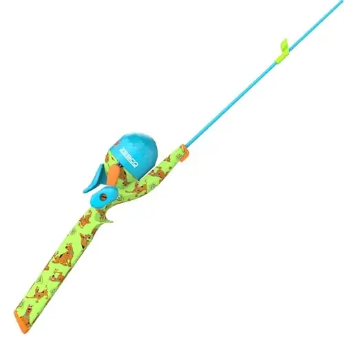 Zebco Youth 29-Inch Floating Spincast Reel and Fishing Rod Combo, Size 20 Reel, Pre-Spooled with 6-Pound Cajun Line - 1