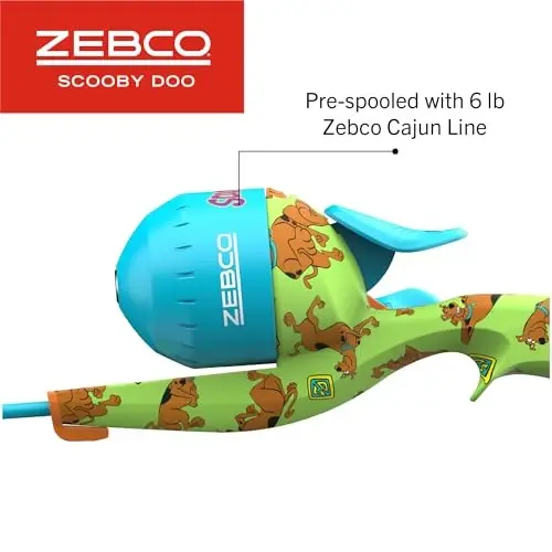 Zebco Youth 29-Inch Floating Spincast Reel and Fishing Rod Combo, Size 20 Reel, Pre-Spooled with 6-Pound Cajun Line - 5