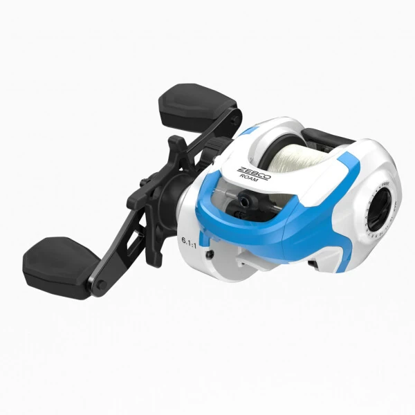 Zebco Roam Baitcast Reel and Fishing Rod Combo, 6-Foot 6-Inch Rod, Size 100 Reel, Right-Hand Retrieve, Blue-BLUE - 5
