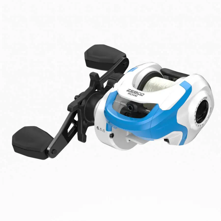 Zebco Roam Baitcast Reel and Fishing Rod Combo, 6-Foot 6-Inch Rod, Size 100 Reel, Right-Hand Retrieve, Blue-BLUE - 5