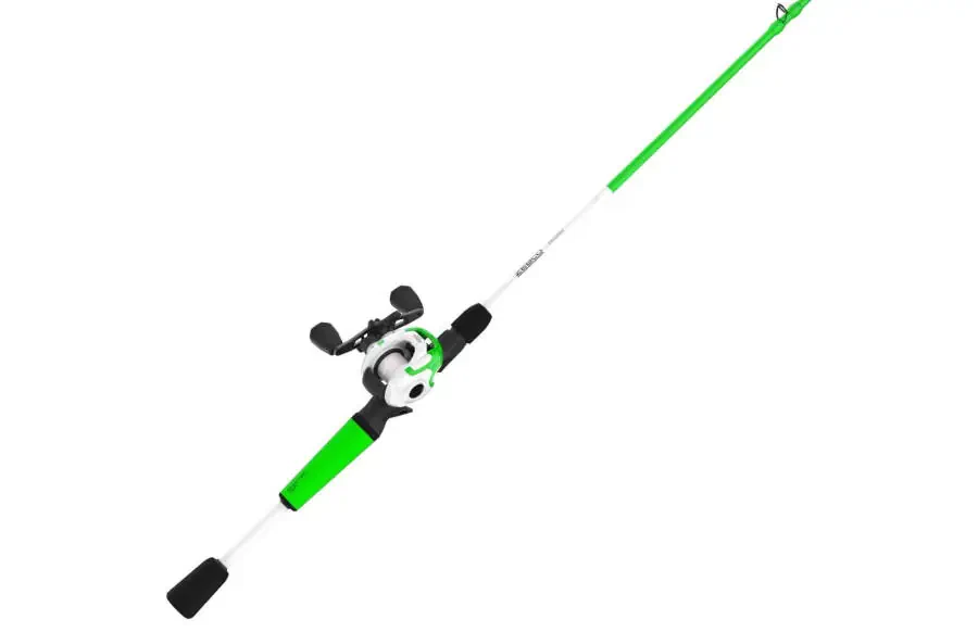 Zebco Roam Baitcast Reel and Fishing Rod Combo, 6-Foot 6-Inch 2-piece Rod, Size 100 Reel, Left-Hand Retrieve, Green - 1