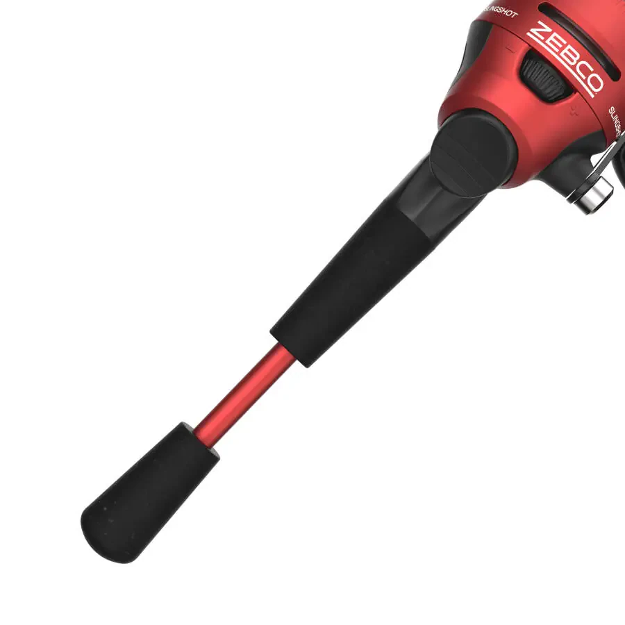 Zebco Slingshot Spincast Reel and Fishing Rod Combo, 5-Foot 6-Inch 2-Piece Fishing Pole, Size 30 Reel, Right-Hand Retrieve, Red - 5