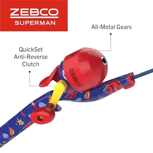 Zebco Youth Floating Spincast Reel and Fishing Rod Combo, Pre-Spooled with 6-Pound Cajun Line - 4