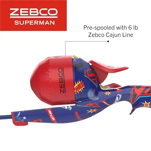 Zebco Youth Floating Spincast Reel and Fishing Rod Combo, Pre-Spooled with 6-Pound Cajun Line - 5