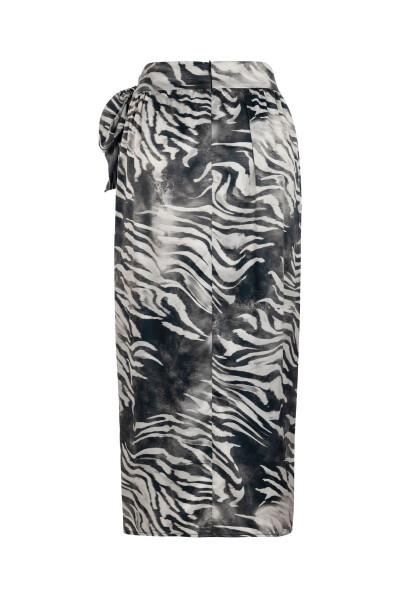 Zebra print midi skirt - 10