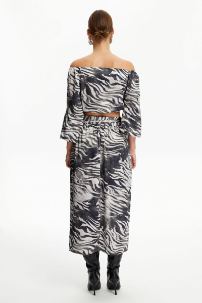 Zebra print midi skirt - 3