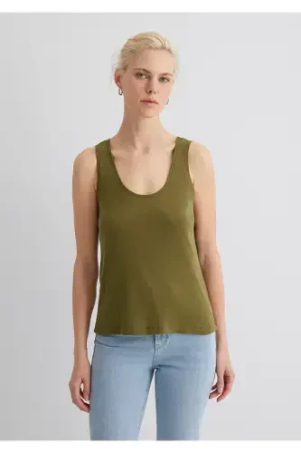 Зеленая Футболка Slim Fit / Узкий Крой 1613211-71898-Ye - 3