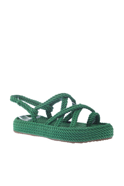 Зелёные женские сандалии между пальцами - ELLE SHOES