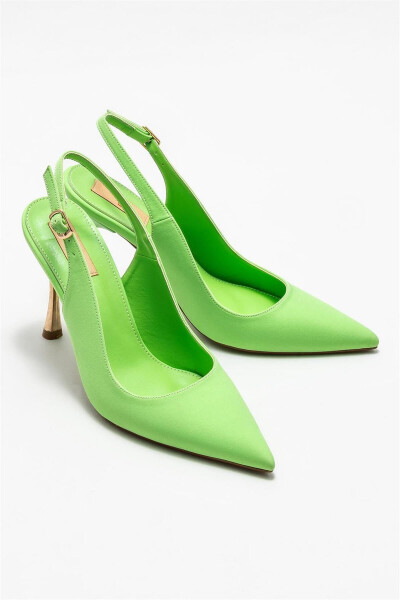 Зелёные женские туфли на каблуках - ELLE SHOES (1)