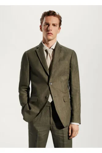 Зеленый Мужской Блейзер 57020026 - MANGO MAN (1)