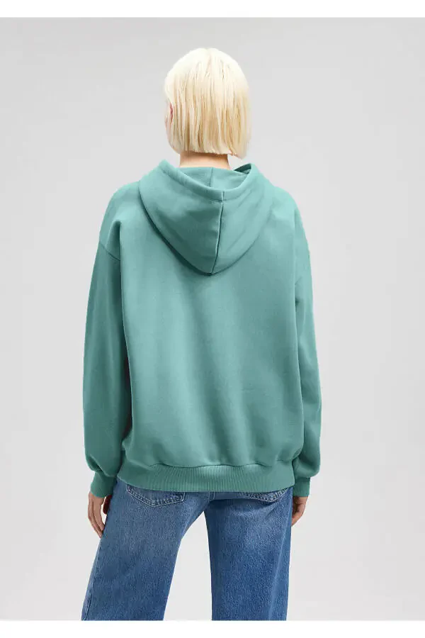 Зеленый свитер с капюшоном с логотипом 1600361-71823 - 19