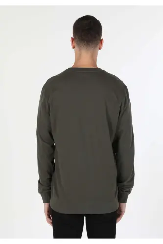 Зеленый свитер с принтом для мужчин, Regular Fit. - COLIN'S (1)