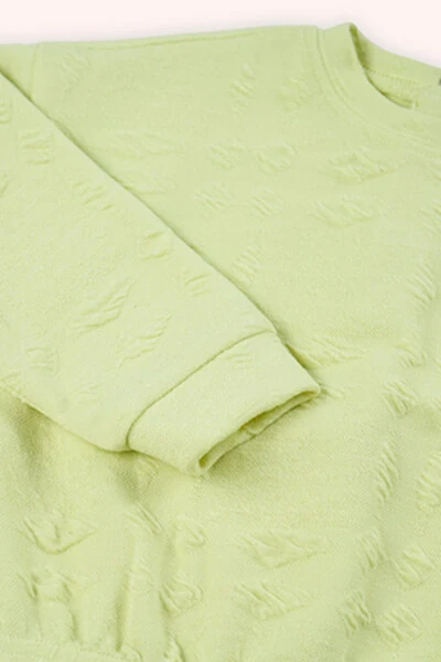 Зелёный свитшот для девочки - 3