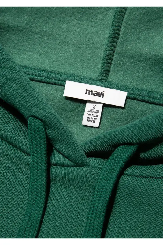 Зеленый свитшот с капюшоном и логотипом 1600361-71892 - 8