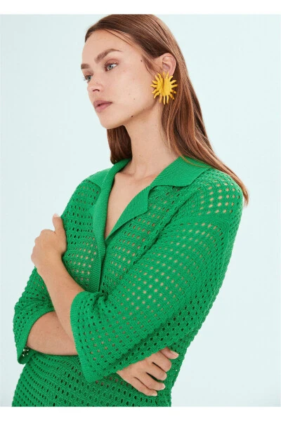 Зеленый женский свитер 57010379 - 5
