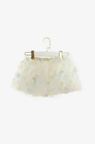 Желтая Юбка-Тюль Для Девочки С Аппликацией Бабочки - Pauline-Желтый - 4