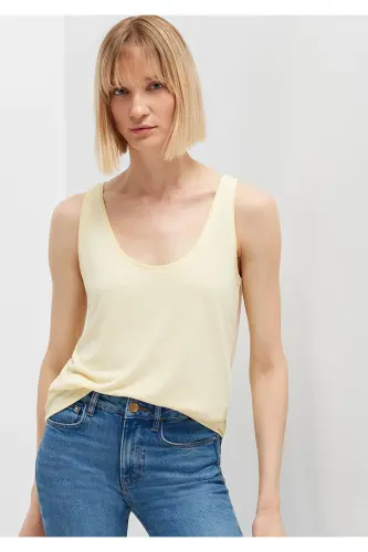 Желтая майка Slim Fit / Узкий крой 1613216-84571 - Бежевый 