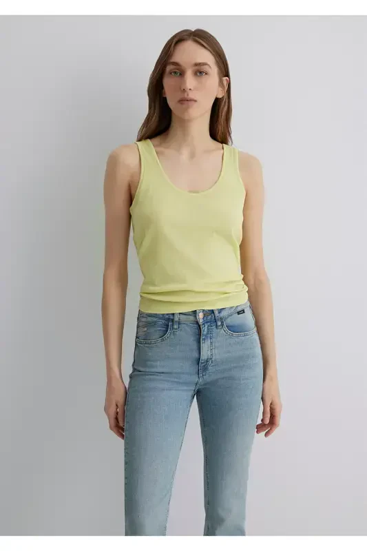 Желтая майка Slim Fit / узкого кроя 1613211-71309-желтый - 2