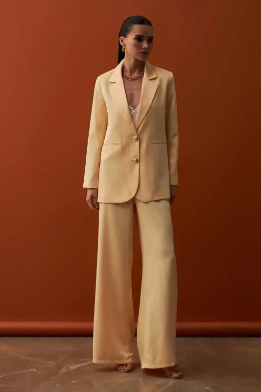 Желтые Креп Брюки - ЖЕЛТЫЙ - SATEEN