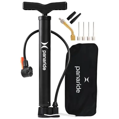 Bike Pump Floor, Advanced Bike Tire Inflator, Bicycle Hand Air Pump with Dual Presta and Schrader Valves, Handheld Pump, Suitable for Road and Mountain Bikes, Baby Stroller, Balls - 2